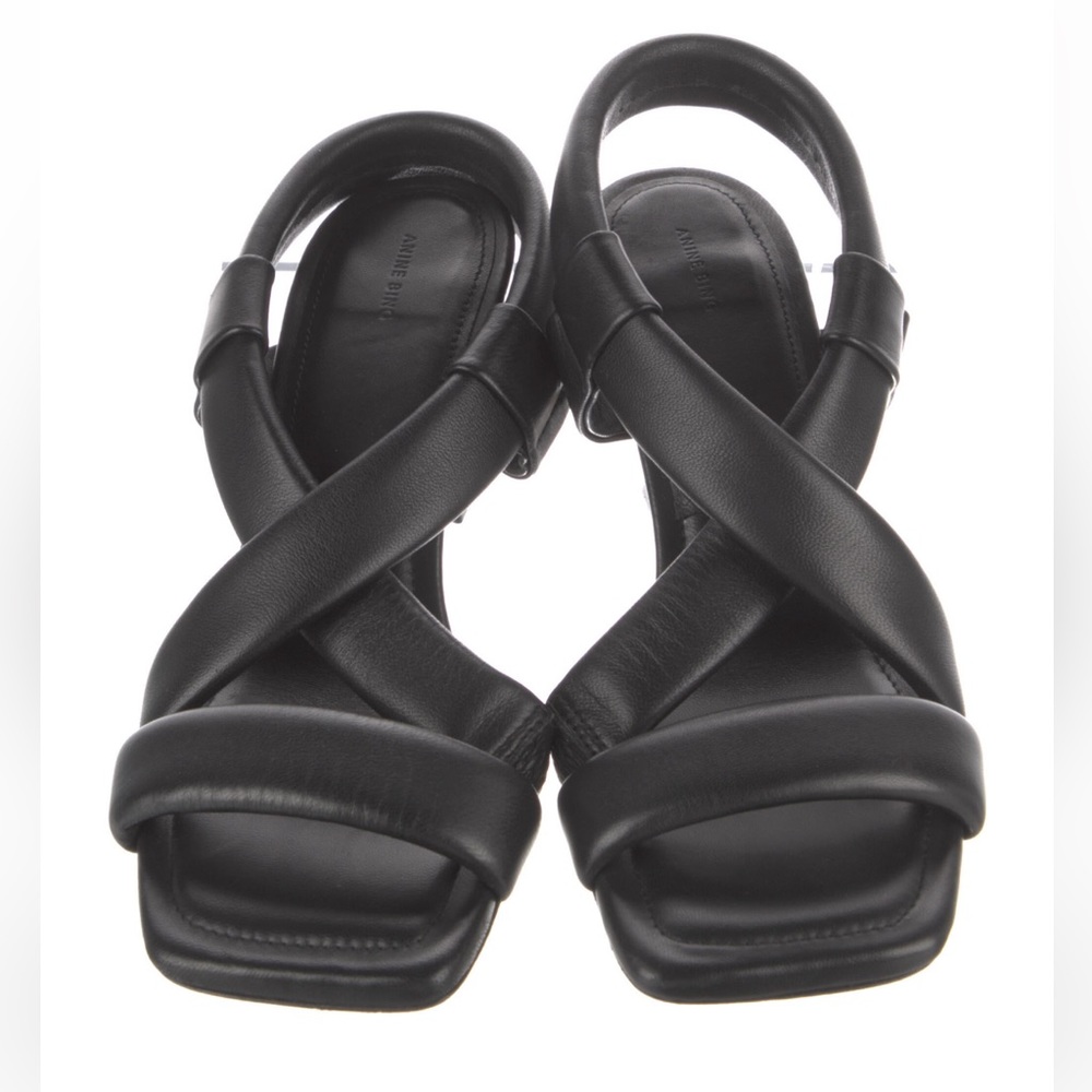 Anine Bing leather sling back heels sandals 6.5 / 37
